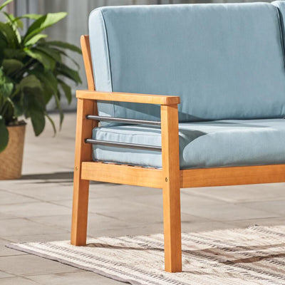 VIFAH Gloucester Contemporary Patio Wood 2-Seater Sofa- NEW AND ASSEMBLED!!!