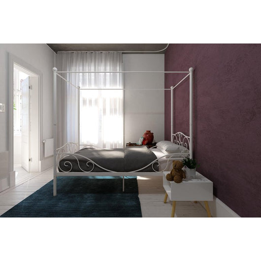 Elm & Oak Metal Canopy Kids Poster Bed, Twin, White!

-Brand new in the box 
