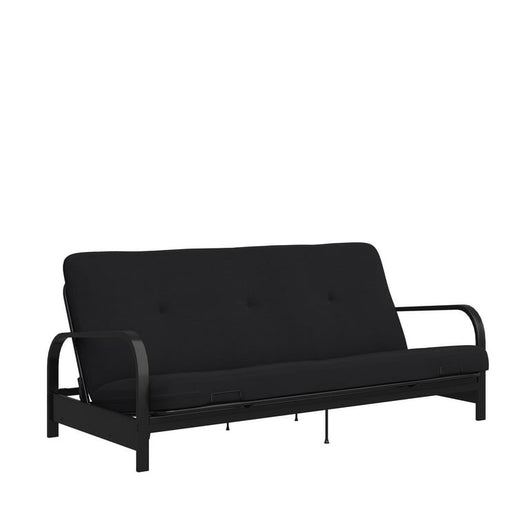 Caddie 6” Thermobonded High Density Polyester Fill Futon Mattress, Full, Black Linen**New in box** (Mattress Only)