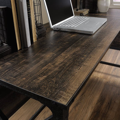 Sauder Steel River L-Shaped Desk, Carbon Oak!

-Brand new in the box