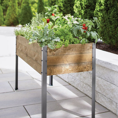 47” Rustic Elevated Planter With Self-Watering Baseboards!

-Brand new in the box 