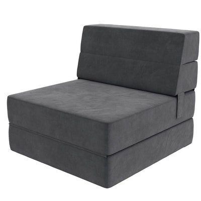 DHP Comfy Flip Out Chair and Sleeper Convertible 3-in-1 Design in Dark Gray!

-Brand new in the box (ONE Small Rectangular Cushion is lightly indented from a strap in shipping. May go back to normal over time, price reduced for this)