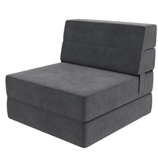 DHP Comfy Flip Out Chair and Sleeper Convertible 3-in-1 Design in Dark Gray!

-Brand new in the box (ONE Small Rectangular Cushion is lightly indented from a strap in shipping. May go back to normal over time, price reduced for this)