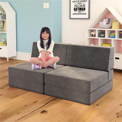DHP Comfy Flip Out Chair and Sleeper Convertible 3-in-1 Design in Dark Gray!

-Brand new in the box (ONE Small Rectangular Cushion is lightly indented from a strap in shipping. May go back to normal over time, price reduced for this)