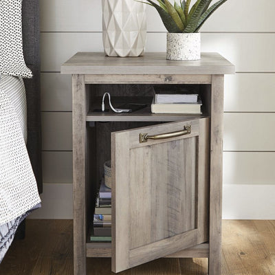 Better Homes & Gardens Better Homes & Gardens Modern Farmhouse USB Nightstand, Rustic Gray**New in Box**