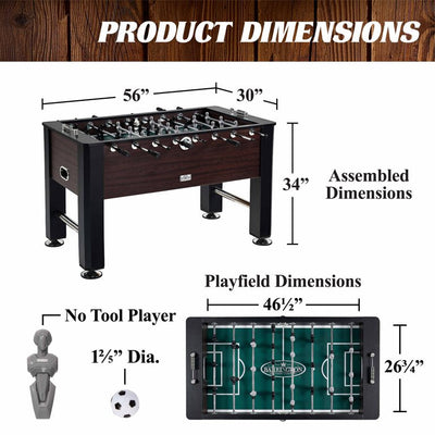 Barrington 56 Inch Premium Furniture Foosball Soccer Table!

-Brand new in the box