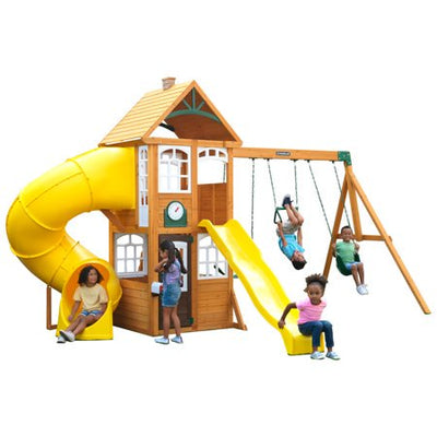 SALVAGE SPECIAL WOODEN PLAY SET!

Kidkraft Castlewood Wooden Play Set!!