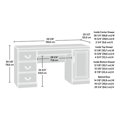 Sauder Heritage Hill Computer Credenza Desk, Classic Cherry!
-Brand new in the box 