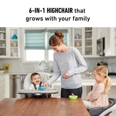 Graco® Blossom™ 6-in-1 Convertible Highchair, Sapphire!

-Brand new in the box 