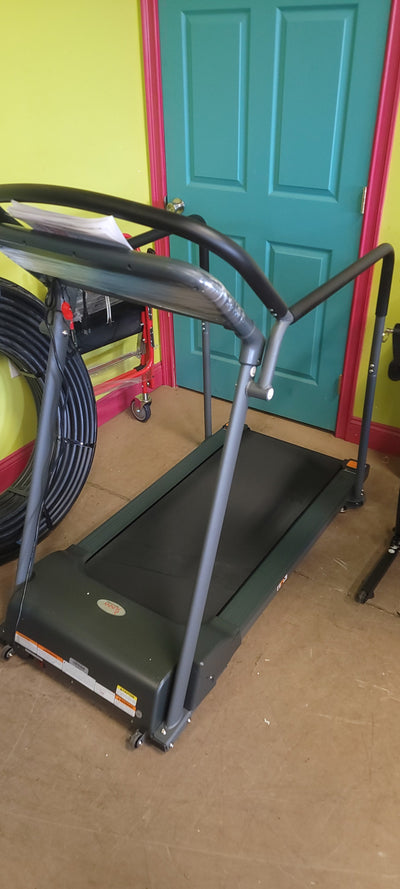 Sunny Health & Fitness Recovery Walking Pad Treadmill Machine, Low Profile Deck, Handrails for Mobility/Balance Support SF-T7857!

-Brand new and assembled, does have very small crack in plastic from shipping, does not affect functionality 