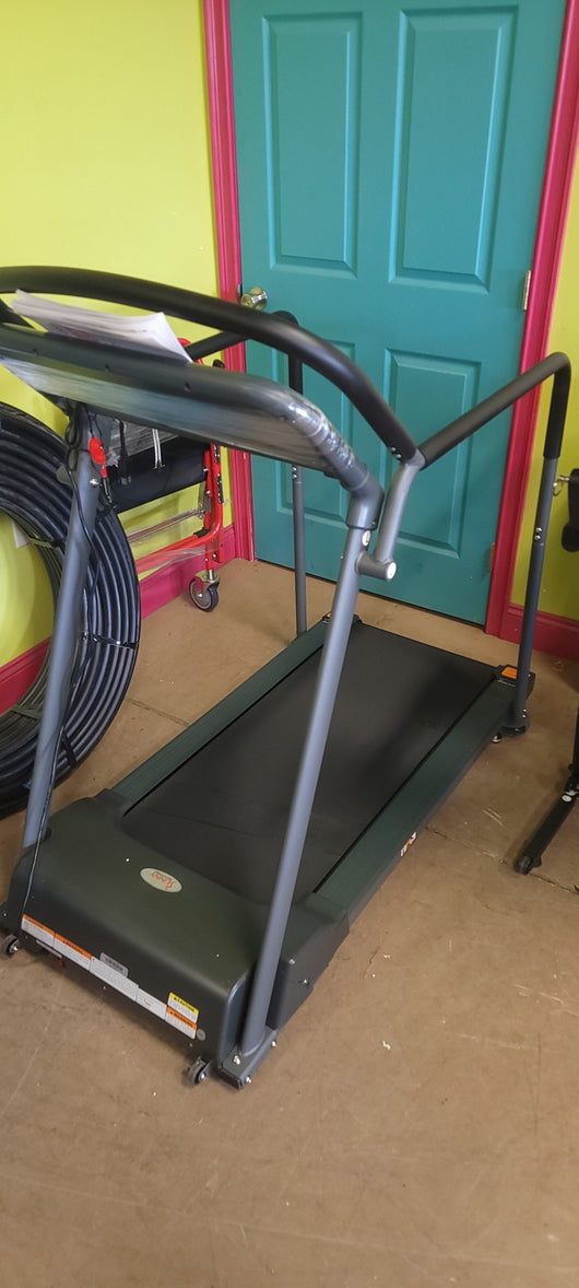 Sunny Health & Fitness Recovery Walking Pad Treadmill Machine, Low Profile Deck, Handrails for Mobility/Balance Support SF-T7857!

-Brand new and assembled, does have very small crack in plastic from shipping, does not affect functionality 