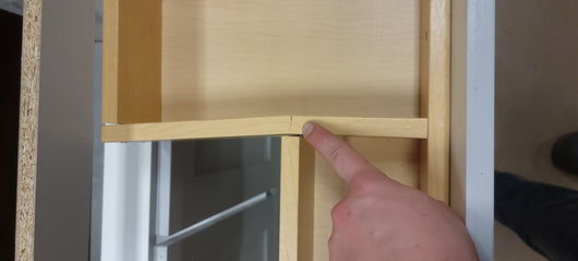 Dove Grey 30.25" Wide Vanity Base! (NEVER USED, BUT HAS DEFECT FROM SHIPPING)

-One drawer has a very small crack, photos shown.

-Also has a chip on the top front left drawer