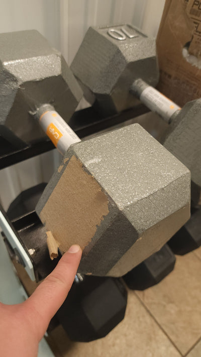 CAP Barbell Cast Iron Hex Dumbbell, Single 70 Lbs., Set of 2!

-Brand new out of the box, but does have some light cardboard on both 