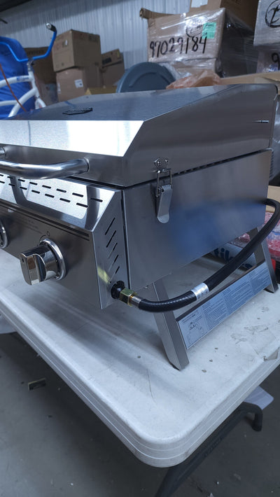 Expert Grill 2 Burner Tabletop Propane Gas Grill in Stainless Steel!

-Brand new out of the box, does have some very light scratchs from shipping, photos shown but aren't very noticeable 