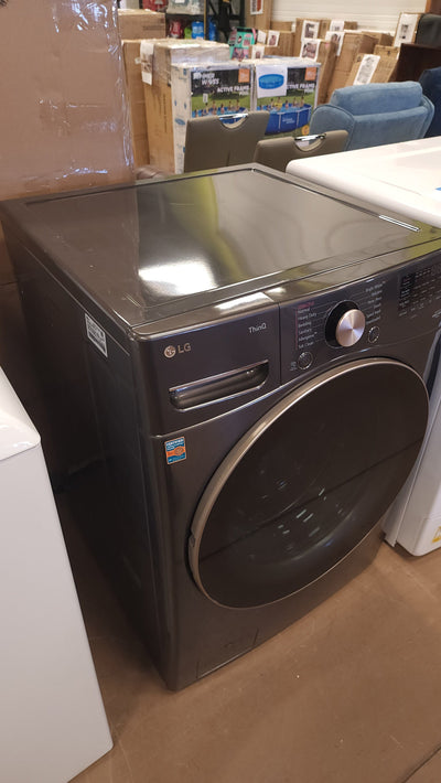 LG  TurboWash 360 Smart Wi-Fi Enabled 4.5-cu ft High Efficiency Stackable Steam Cycle Front-Load Washer (Black Steel) ENERGY STAR! (USED)

-USED - TESTED & WORKS GREAT (Does have some very light scratchs, photos shown