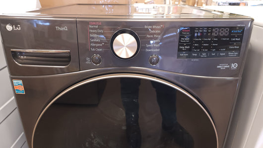 LG  TurboWash 360 Smart Wi-Fi Enabled 4.5-cu ft High Efficiency Stackable Steam Cycle Front-Load Washer (Black Steel) ENERGY STAR! (USED)

-USED - TESTED & WORKS GREAT (Does have some very light scratchs, photos shown