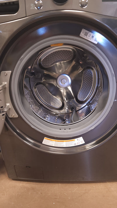 LG  TurboWash 360 Smart Wi-Fi Enabled 4.5-cu ft High Efficiency Stackable Steam Cycle Front-Load Washer (Black Steel) ENERGY STAR! (USED)

-USED - TESTED & WORKS GREAT (Does have some very light scratchs, photos shown