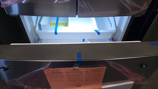 GE  24.8-cu ft French Door Refrigerator with Ice Maker (Stainless Steel) ENERGY STAR!

-Brand new but may have some small scratchs from shipping, photos shown