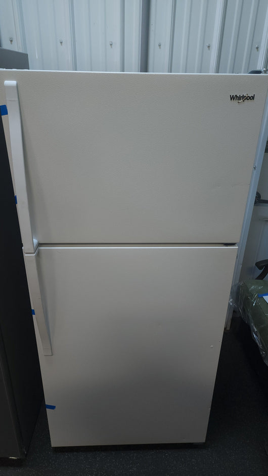 Whirlpool  14.3-cu ft Top-Freezer Refrigerator - White!

-Brand new, has minor scratchs from shipping. Photos shown (Is missing top hinge plstic cover)
