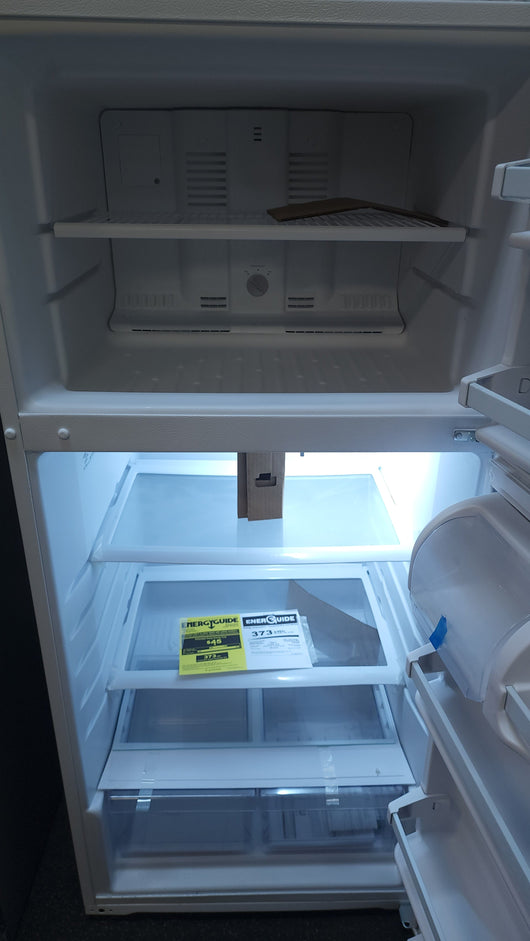 Whirlpool  14.3-cu ft Top-Freezer Refrigerator - White!

-Brand new, has minor scratchs from shipping. Photos shown (Is missing top hinge plstic cover)