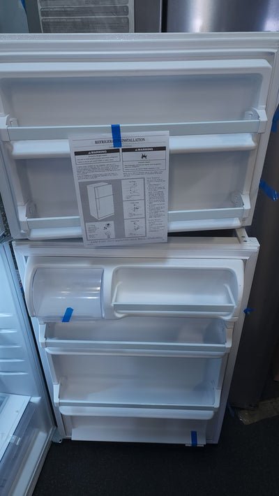 Whirlpool  14.3-cu ft Top-Freezer Refrigerator - White!

-Brand new, has minor scratchs from shipping. Photos shown (Is missing top hinge plstic cover)