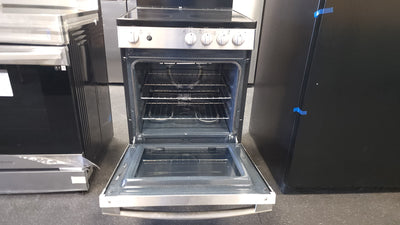 GE  24-in Smooth Surface 4 Elements 2.9-cu ft Steam Cleaning Freestanding Electric Range (Stainless Steel)!

-Brand new out of the box 