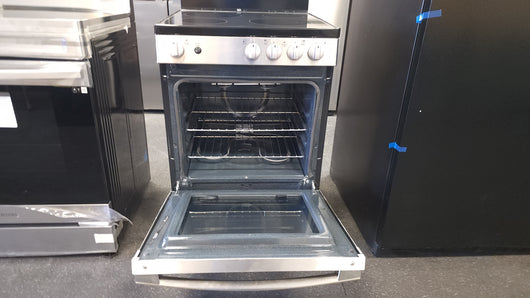 GE  24-in Smooth Surface 4 Elements 2.9-cu ft Steam Cleaning Freestanding Electric Range (Stainless Steel)!

-Brand new out of the box 