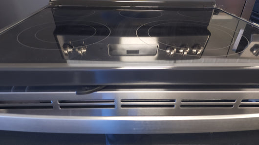 GE  30-in Smooth Surface 5 Elements 5.3-cu ft Self-Cleaning Air Fry Convection Oven Freestanding Electric Range (Fingerprint-resistant Stainless Steel)!