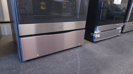 GE  30-in Smooth Surface 5 Elements 5.3-cu ft Self-Cleaning Air Fry Convection Oven Freestanding Electric Range (Fingerprint-resistant Stainless Steel)!