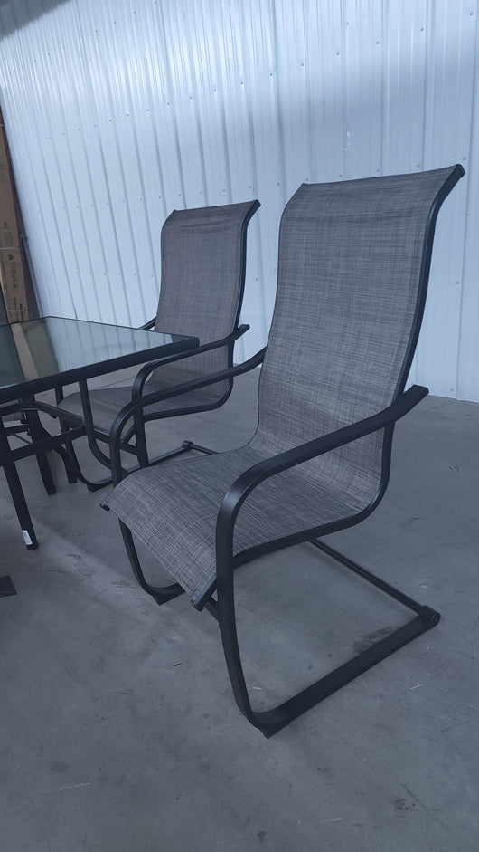 Mainstays Bristol Springs Outdoor Patio 5-Piece Dining Set W/Red 9' Market Umbrella!

-Brand new and assembled 