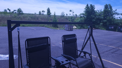 Mainstays Zero-Gravity Steel Porch Swing,Black!

-Brand new and assembled but is missing the canopy, photos shown