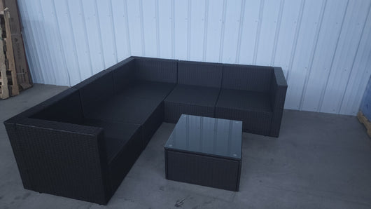 Brown Wicker Sectional Sofa W/Square Coffee Table!

-Brand new - (Missing Cushions - Sectional & Coffee Table Only)