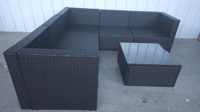 Brown Wicker Sectional Sofa W/Square Coffee Table!

-Brand new - (Missing Cushions - Sectional & Coffee Table Only)
