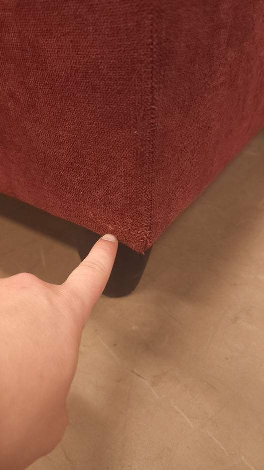 Star Home Living 103 in. W Round Arm 2-Piece Linen L Shaped Sectional Sofa in Red!

-New & Assembled out of the box (ONE bottom corner is frayed lightly, photos shown! - Is also missing the throw pillows!)