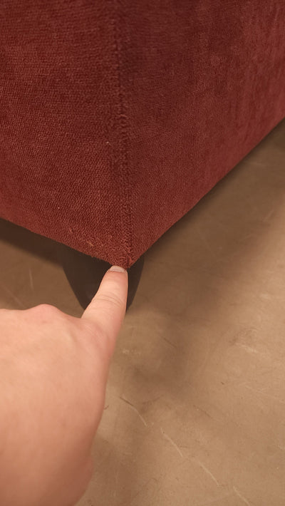 Star Home Living 103 in. W Round Arm 2-Piece Linen L Shaped Sectional Sofa in Red!

-New & Assembled out of the box (ONE bottom corner is frayed lightly, photos shown! - Is also missing the throw pillows!)