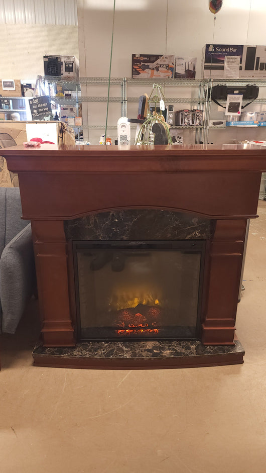 Bold Flame 47” Electric Fireplace in Walnut!! NEW & ASSEMBLRD - SEE PHOTOS