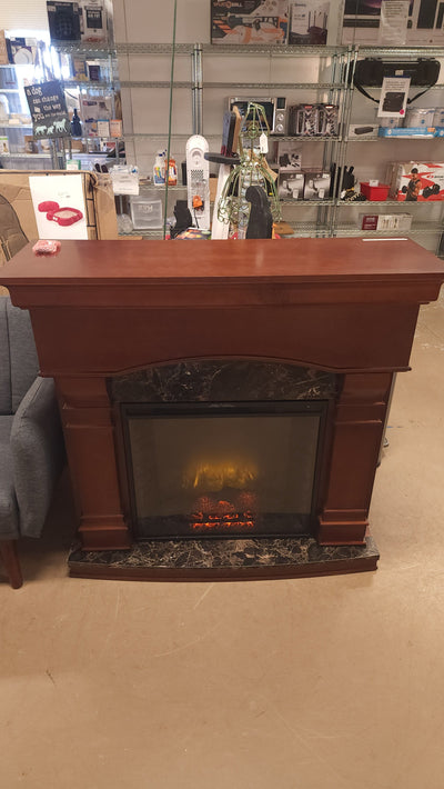 Bold Flame 47” Electric Fireplace in Walnut!! NEW & ASSEMBLRD - SEE PHOTOS