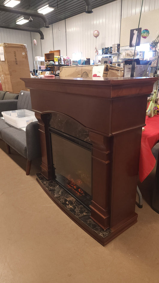 Bold Flame 47” Electric Fireplace in Walnut!! NEW & ASSEMBLRD - SEE PHOTOS