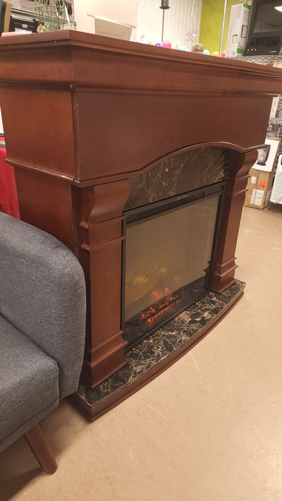 Bold Flame 47” Electric Fireplace in Walnut!! NEW & ASSEMBLRD - SEE PHOTOS