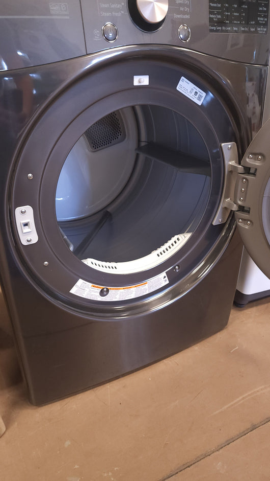 LG  TrueSteam Smart Wi-Fi Enabled 7.4-cu ft Reversible Side Swing Door Stackable Steam Cycle Gas Dryer (Black) ENERGY STAR!  - (USED - TESTED & WORKS GREAT!) - GAS DRYER!