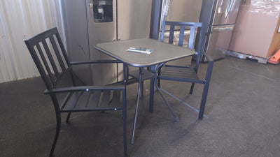Metal Framed Outdoor Bistro Set! 

-Brand new and assembled 