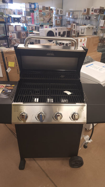 Expert Grill 4 Burner Propane Gas Grill!

-Brand new and assembled (Does have two very small indents on the front near the knobs - Photos shown)