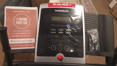 Weslo Crosswalk 5.2t Total Body Treadmill with Upper Body Workout Arms, iFIT Bluetooth Enabled!

-Brand new and assembled (But is missing the latch pin - Treadmill will not stay folded upright!)