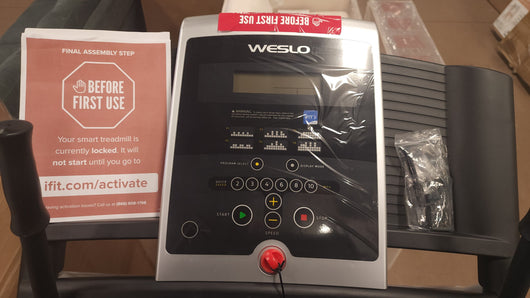 Weslo Crosswalk 5.2t Total Body Treadmill with Upper Body Workout Arms, iFIT Bluetooth Enabled!

-Brand new and assembled (But is missing the latch pin - Treadmill will not stay folded upright!)