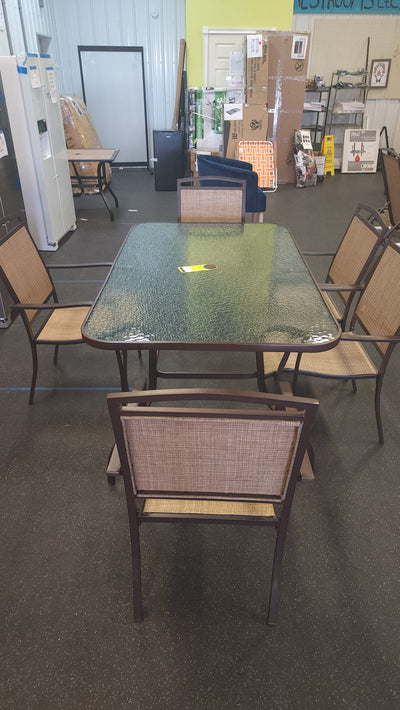 Mainstays Sand Dune 6 Piece Outdoor Patio Dining Set! (NEW & ASSEMBLED)