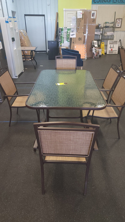 Mainstays Sand Dune 6 Piece Outdoor Patio Dining Set! (NEW & ASSEMBLED)