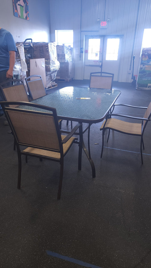 Mainstays Sand Dune 6 Piece Outdoor Patio Dining Set! (NEW & ASSEMBLED)