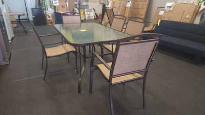 Mainstays Sand Dune 6 Piece Outdoor Patio Dining Set! (NEW & ASSEMBLED)