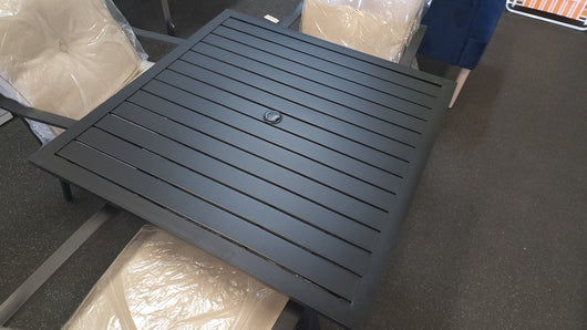 Black Metal Framed 5Pc Outdoor Dining Set W/Cushions! (NEW)

-Brand new and assembled

-PERFECT OUTDOOR DINING SET FOR THE REST OF THE SUMMER SEASON!