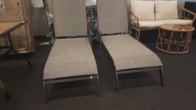 Heavy Duty Adjustable Outdoor Chaise Lounge Set of 2! (USED)

-Used but work perfectly, do have some scratch's/indents, photos shown